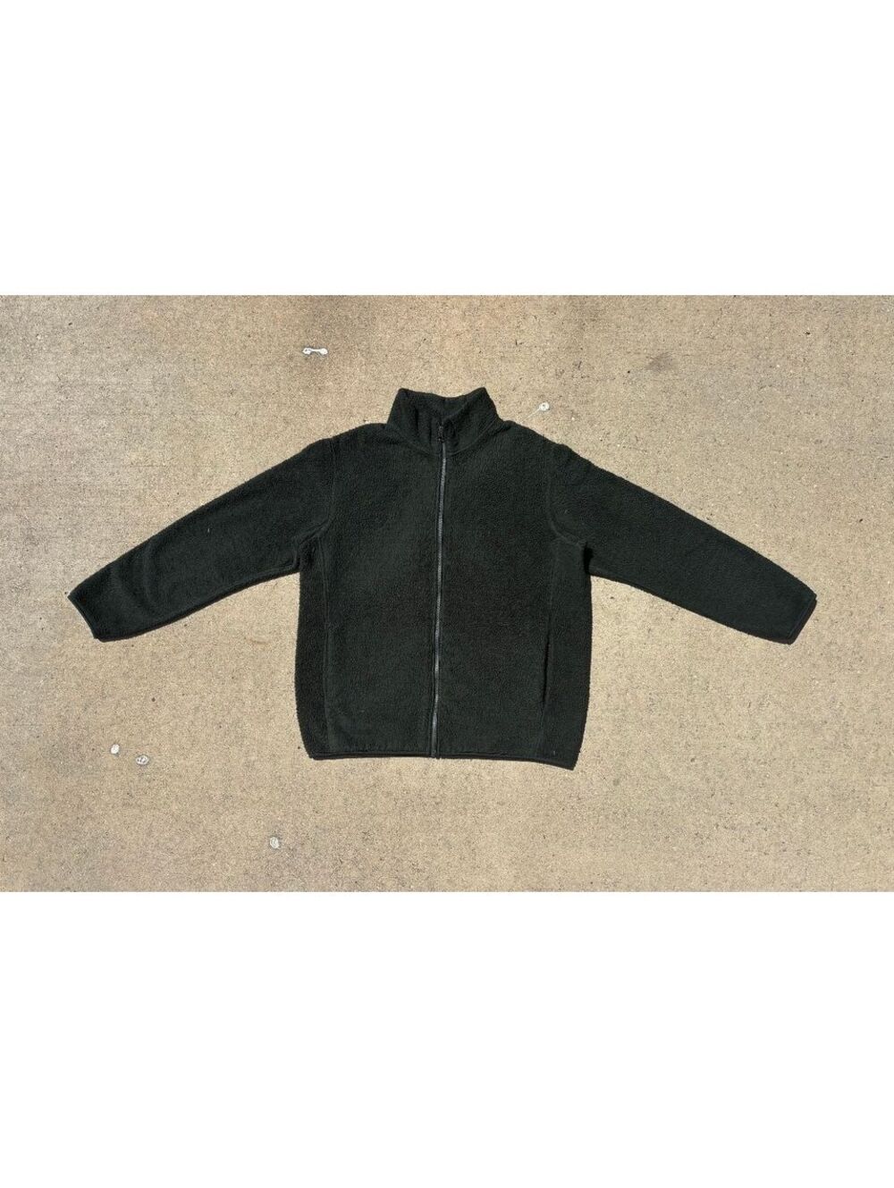 Uniqlo Men's Fleece Jacket Full Zip Dark Green Size Large
